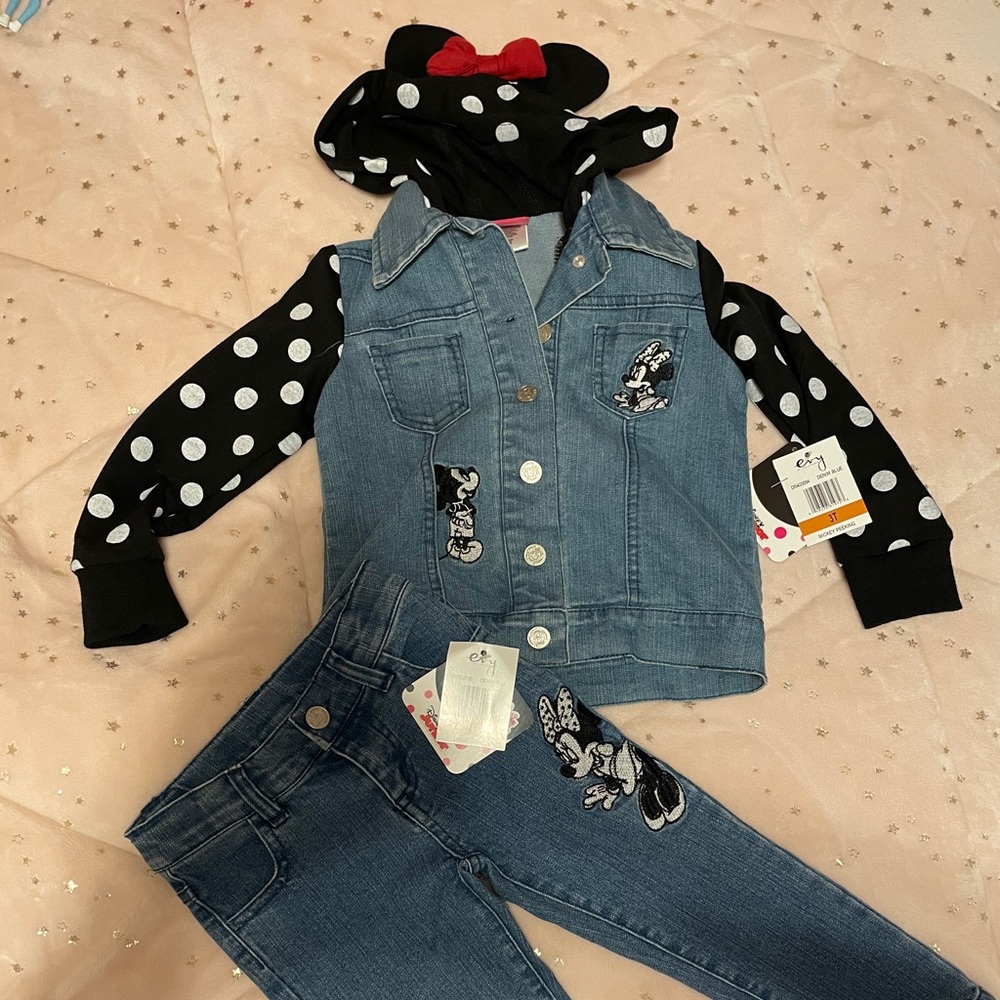 🚫SOLD🚫Minnie Mouse Denim Jacket and Jeans